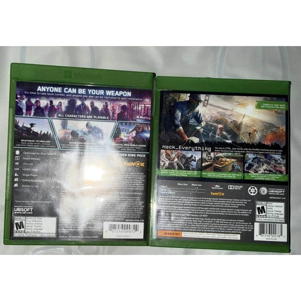 Watch Dogs Legion And Watch Dogs 2 Tested Working  (Microsoft Xbox One,‎ 2020)